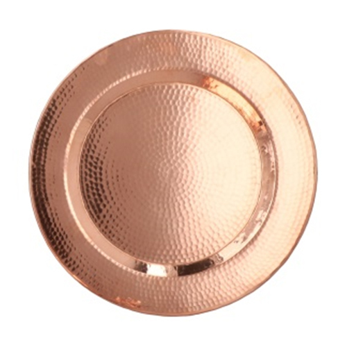 Circle High Quality Pure Copper Hammered Design Round Coaster