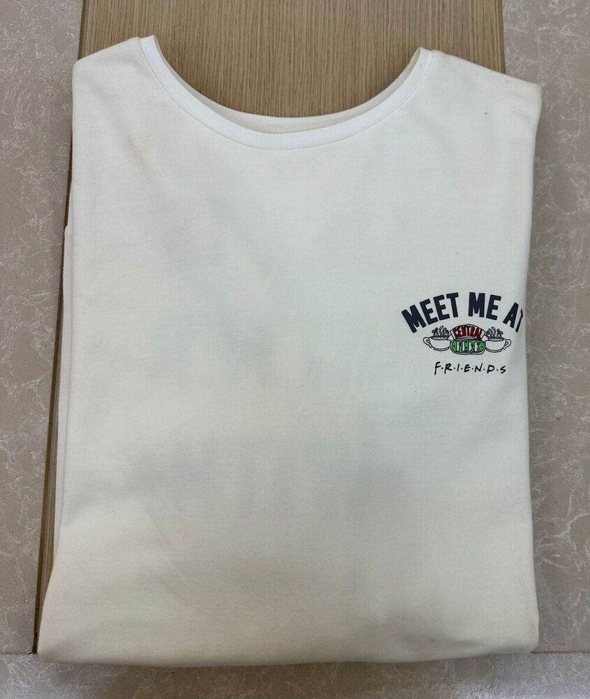 Mens Cotton Printed Full Sleeve T-Shirt - Color: White