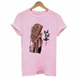 Ladies Customized T Shirt - Color: Pink