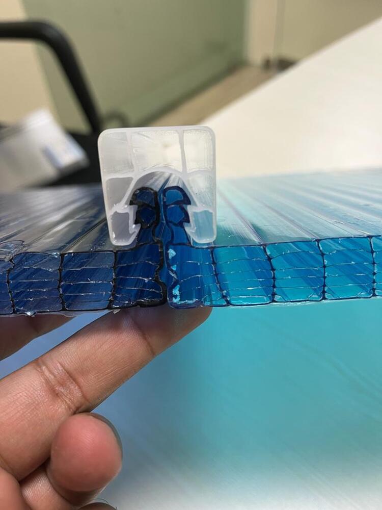 Polycarbonate Sheet - Color: White And Blue