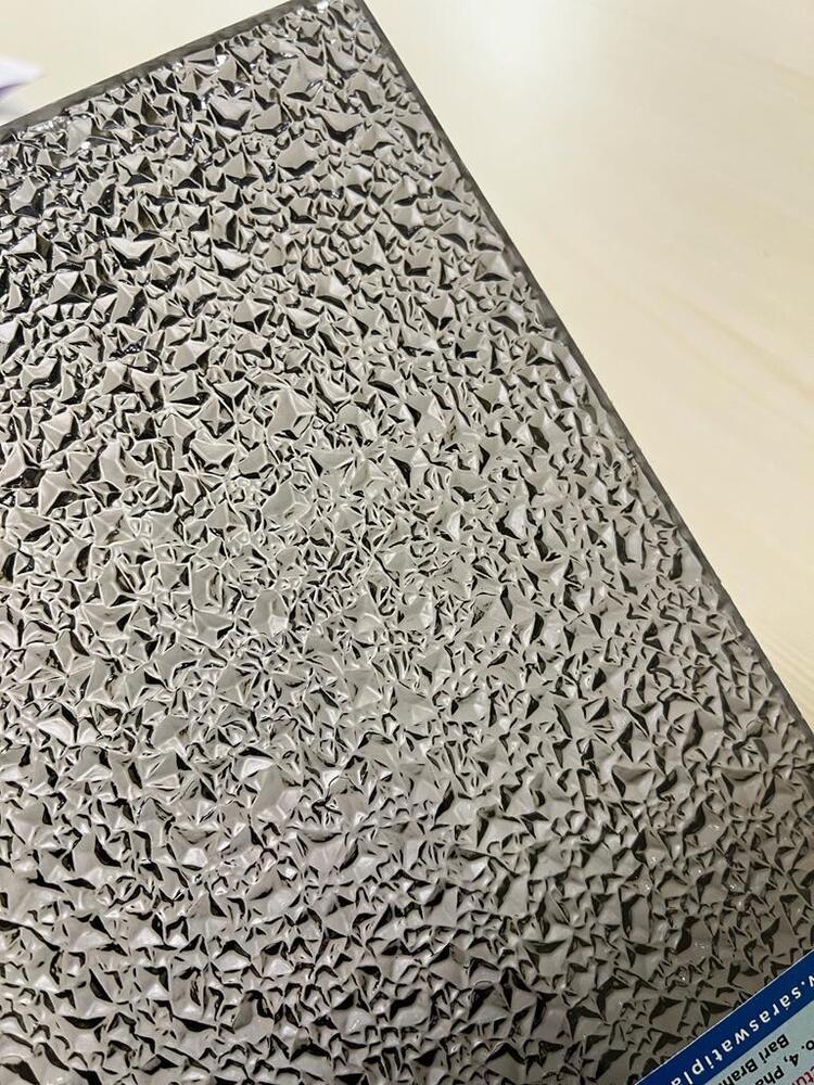 Uv Polycarbonate Embossed Sheet - Color: Black