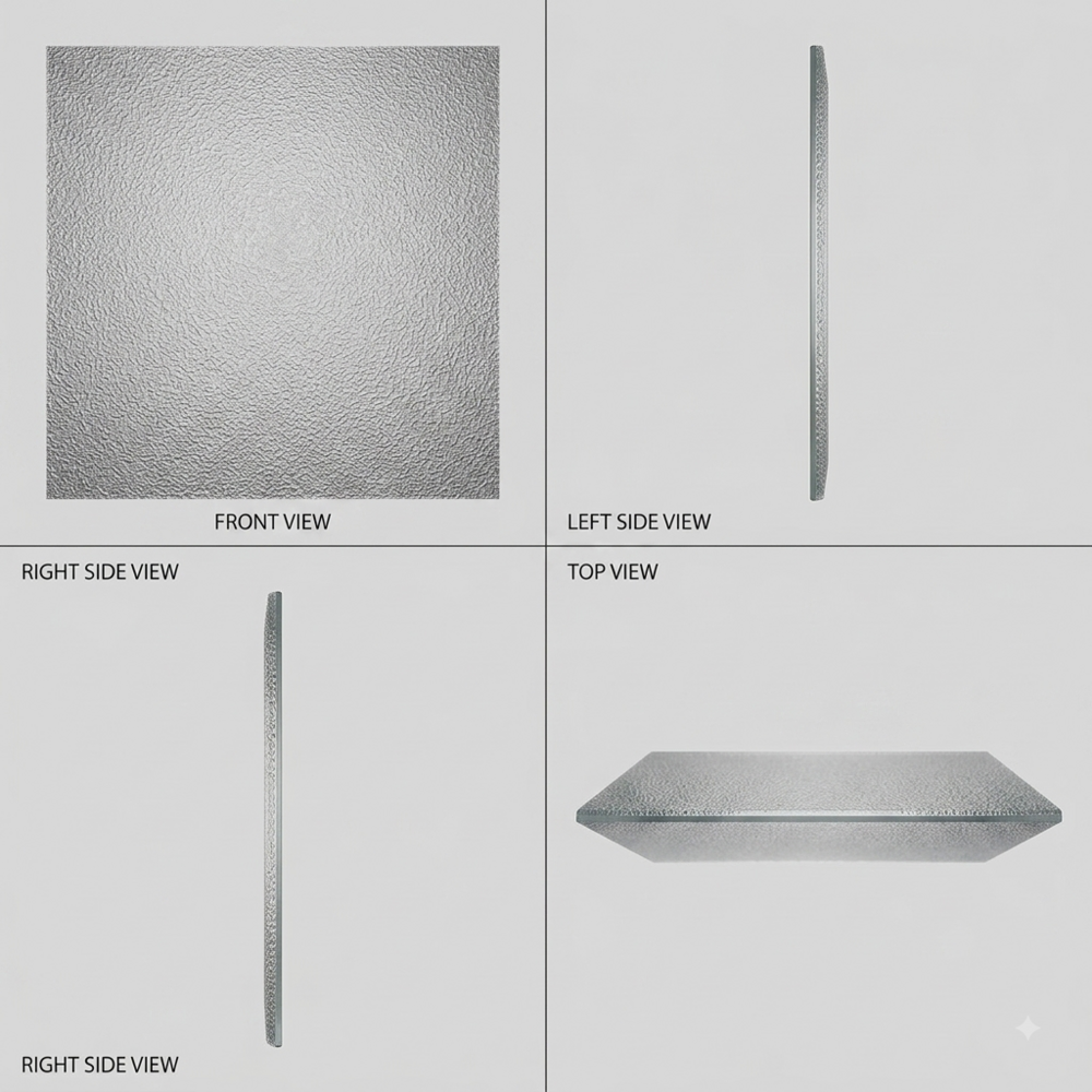 High Quality Polycarbonate Embossed Sheets - Color: Black