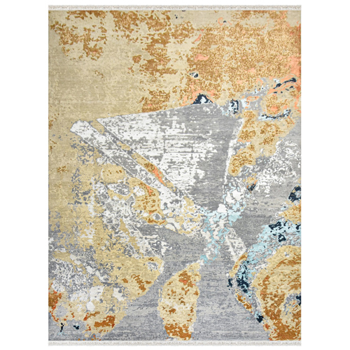 9X12 Feet Multi Grey Color Carpet