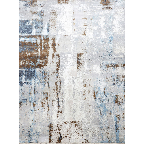 BM 7008   8x10 Feet Grey Blue  WOOL/SILK
