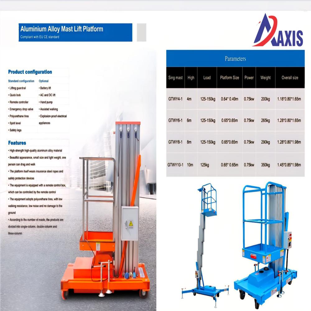 Single Mast Aerial Lifting Platform