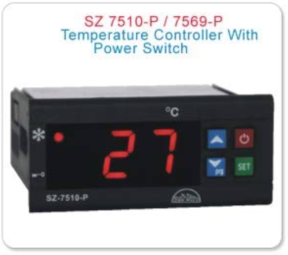 Subzero 7569 Temperature Controller - Metal Build, 220-240 Volt | Manual Operation For Industrial Applications