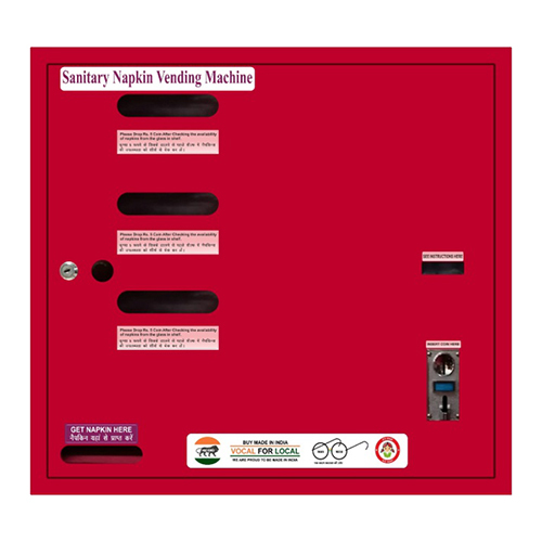 A 100H3 Automatic Sanitary Napkin Vending Machine - Color: Red