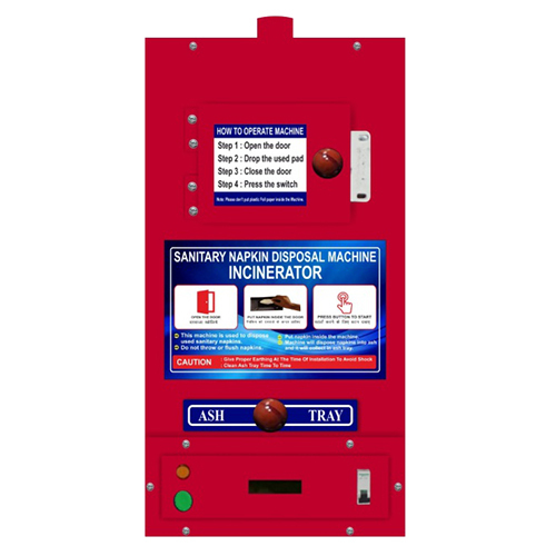 Gi 120 D Sanitary Pad Incinerator - Color: Red