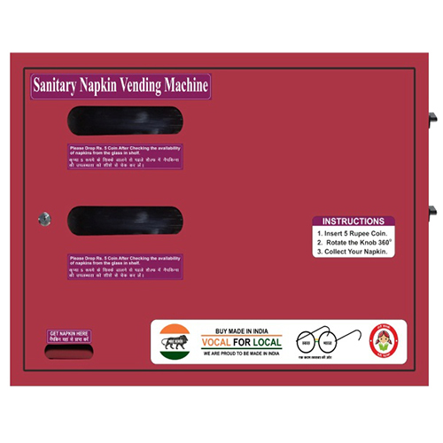 M 50 Sanitary Napkin Vending Machine Manual Operated - Color: Grey