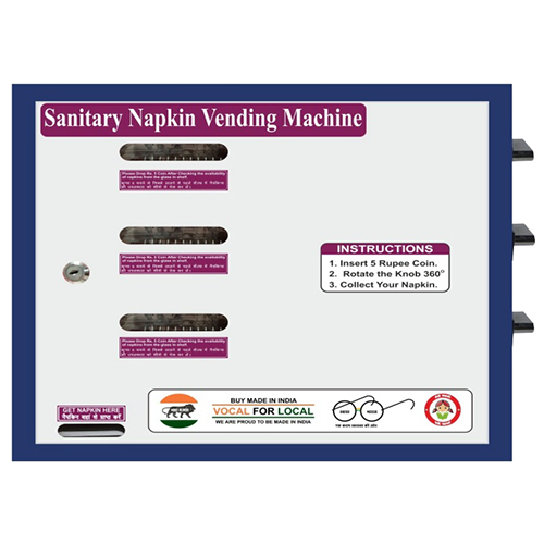 M 100 Sanitary Napkin Vending Machine Manual Operated - Color: Grey