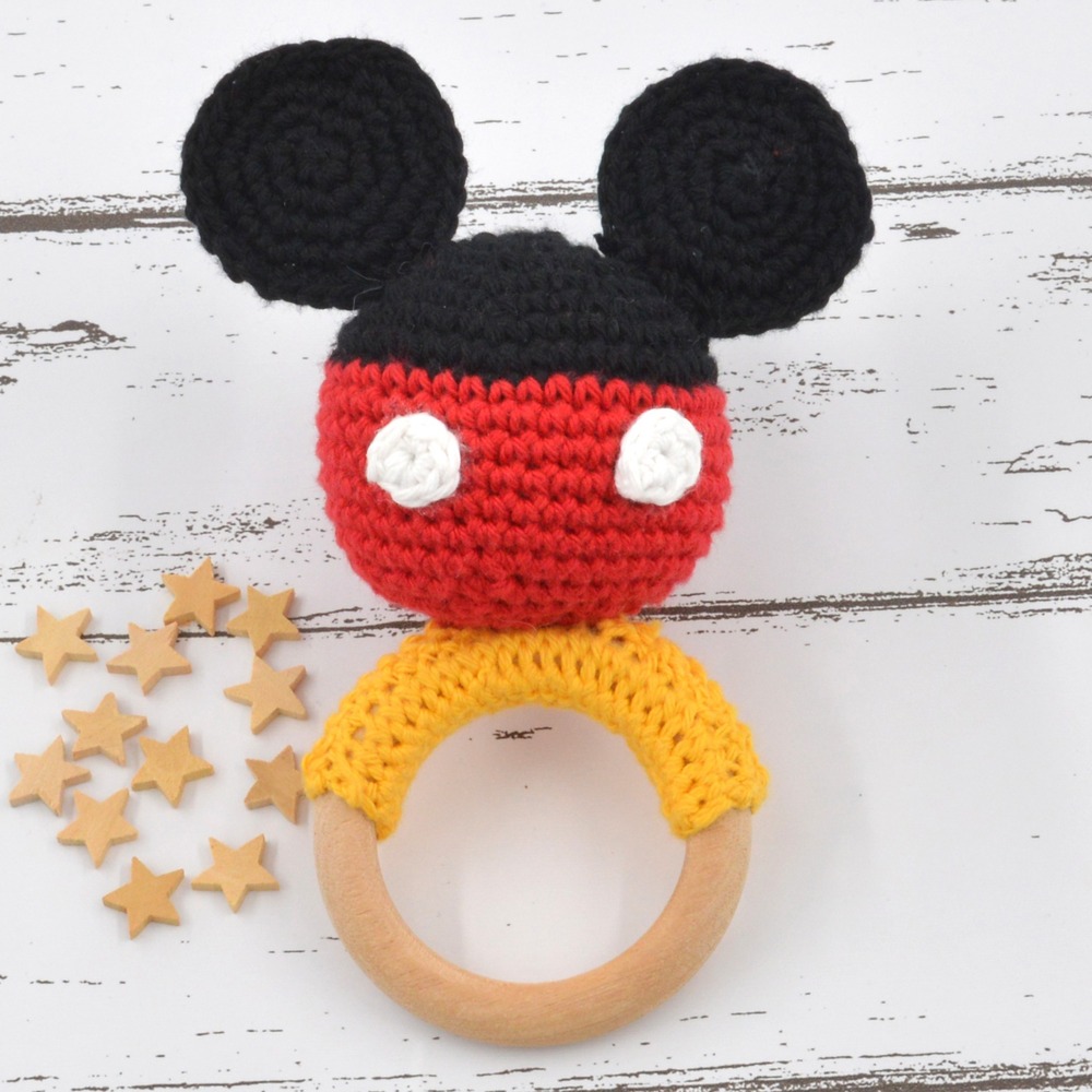 Mickey Rattle Cum Soft Toy - Color: Various Available