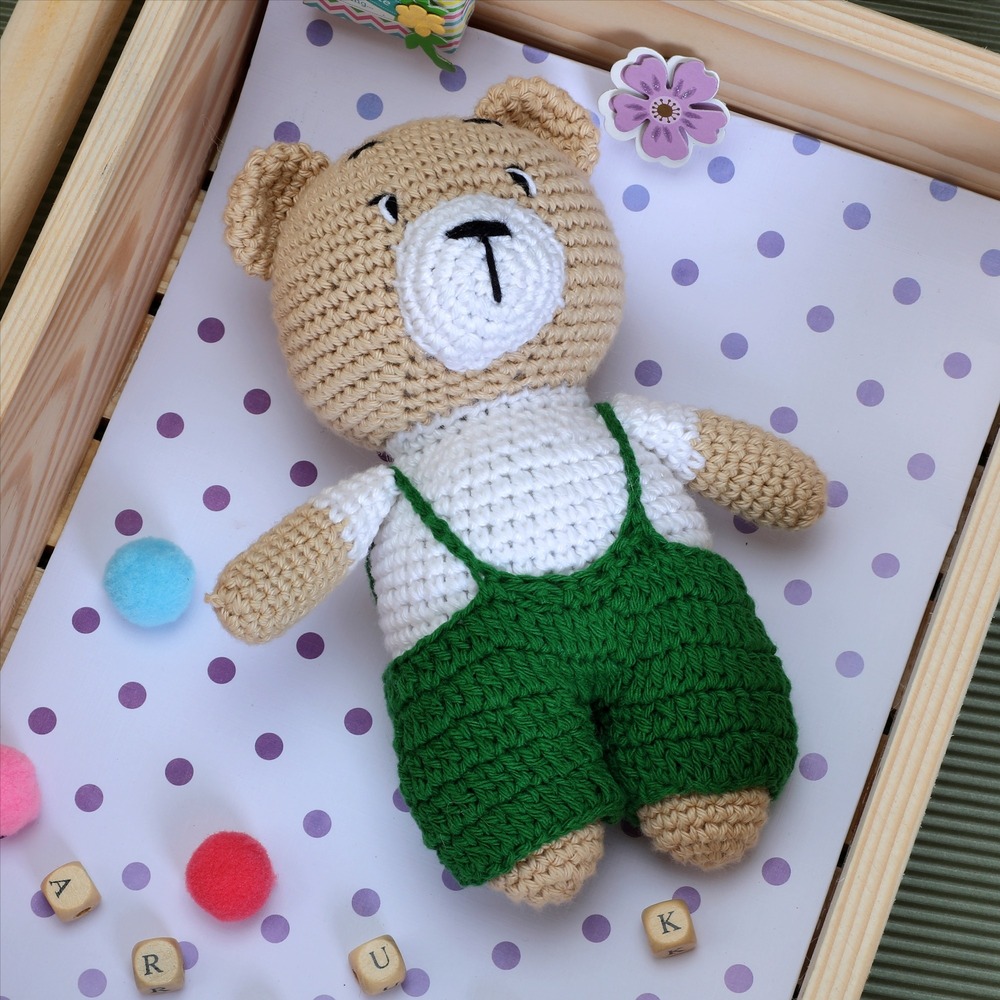 Handmade Crochet Teddy Bear Toy - Color: Various Available