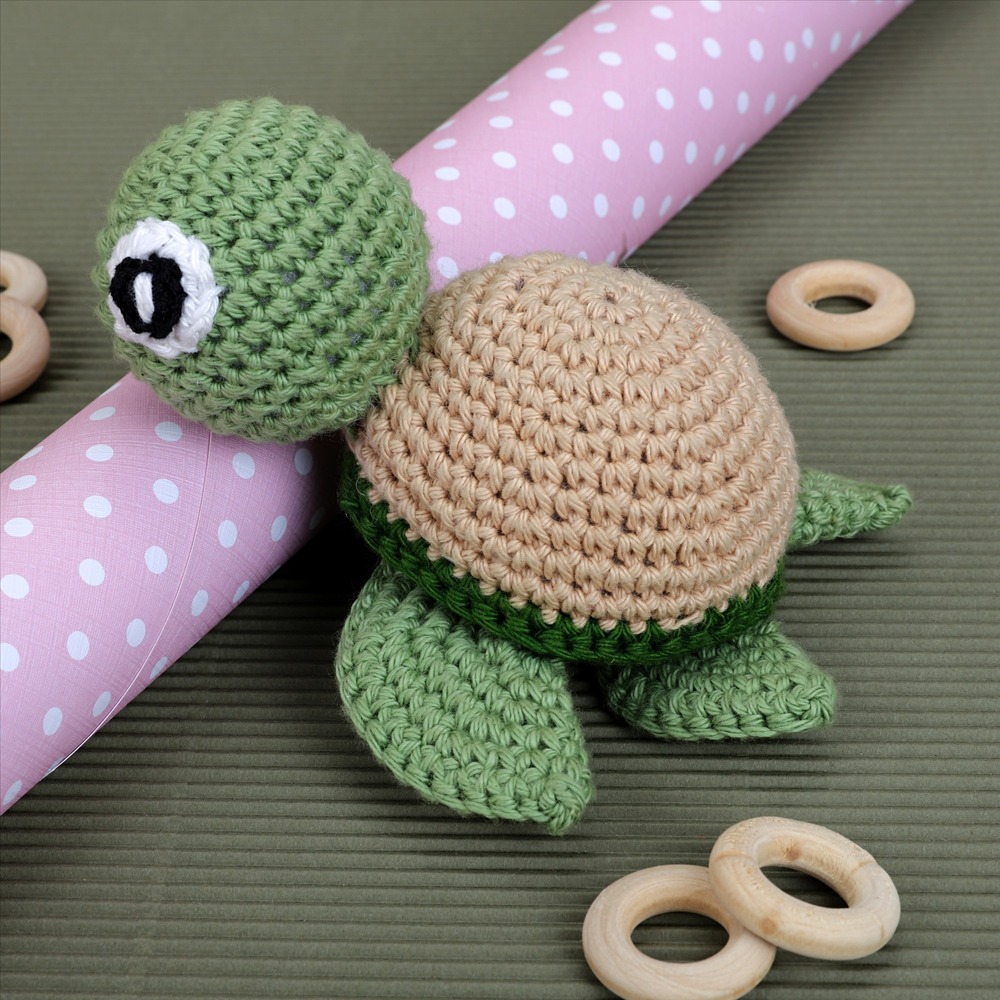 Handmade Crochet Turtle Toy - Color: Various Available