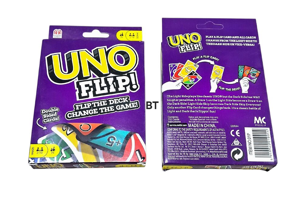 Uno Flip Double Sided Cards - Feature: High Quality