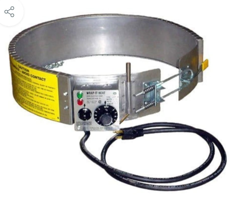 Clamp Type Drum Heater - Capacity: 210 Ltr