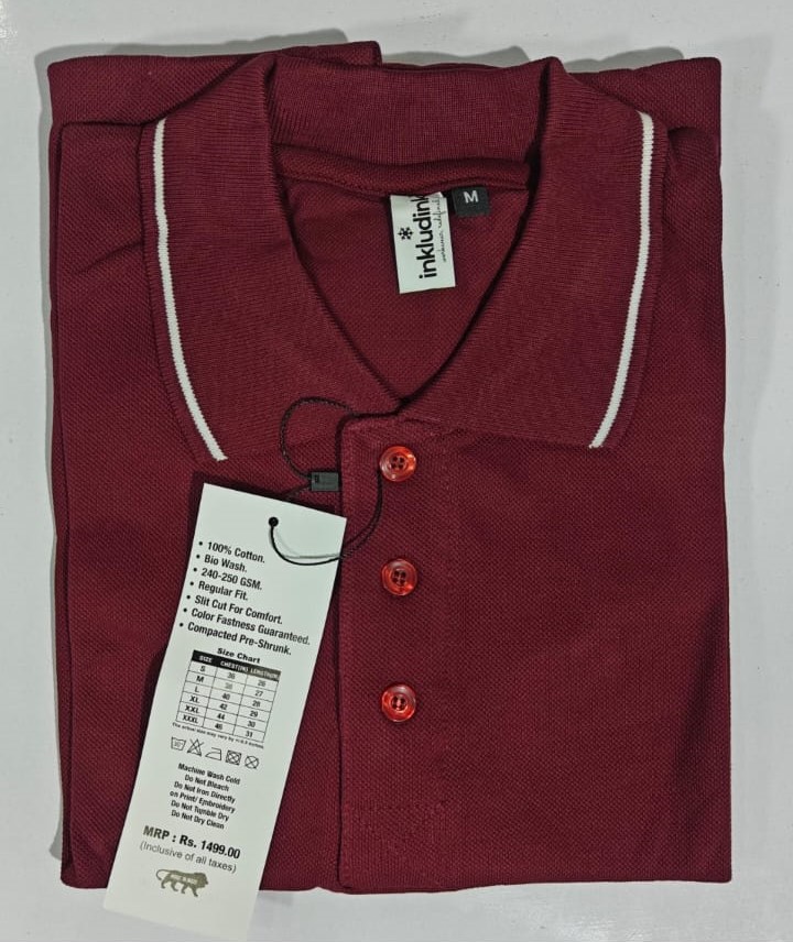Maroon Corporate Cotton T Shirt