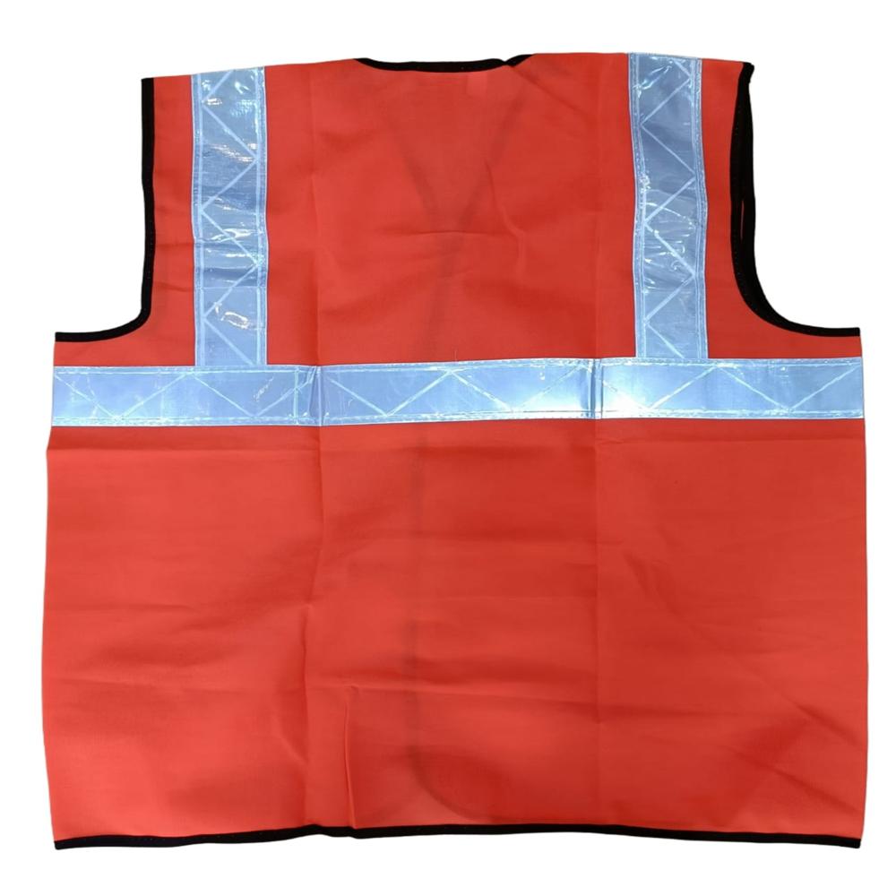 Polyester Reflective Safety Jacket - High Quality, Different Sizes Available , Unisex Design In Eye-catching Orange With Reflective Strips For Visibility