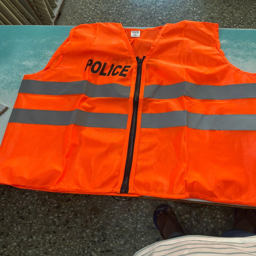Polyester Reflective Safety Jacket - High Quality, Different Sizes Available , Unisex Design In Eye-catching Orange With Reflective Strips For Visibility