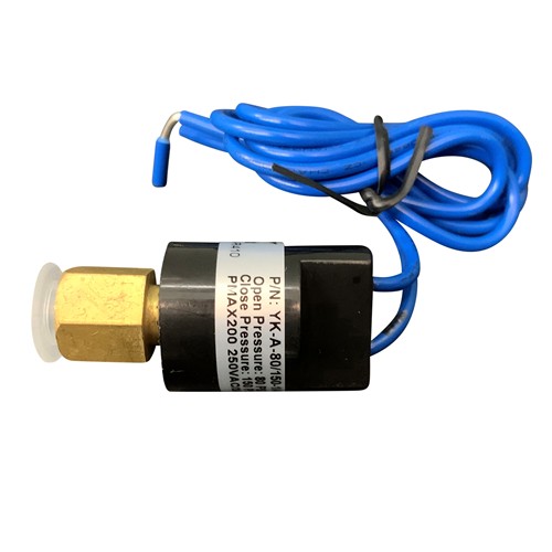 Hp Lp Pressure Switch - Pvc And Brass, 129 Mm, Blue Base, Differential Pressure Switch, 200 Bar Range, Gold Contacts, Ip66 Rating | Electrical Feedback System, 1% Accuracy, 220 V Max Voltage