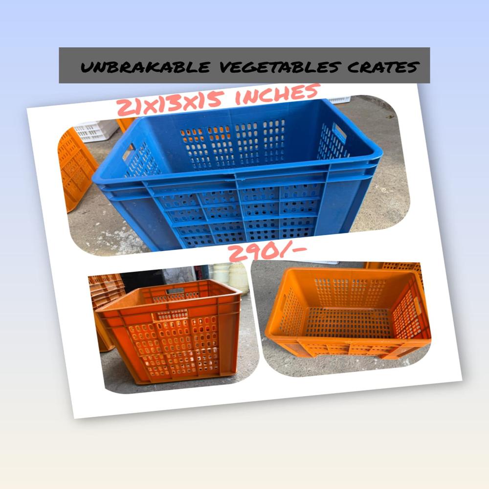 Unbrakable Vegetables Crates - Dimension (L*w*h): 21*13*15 Inch (In)