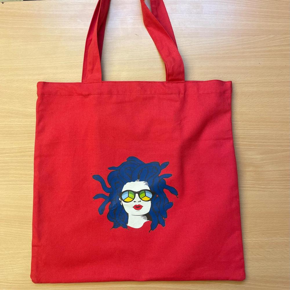Cotton Tote Bag - Color: White And Black