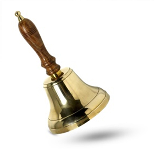 Brass Bell With Wooden Handle