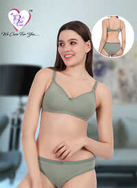 Light Color Padded Bra Panty Set