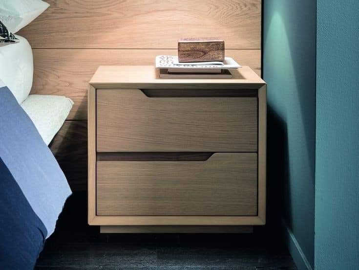 Solid Wooden Bedside Table - Color: Different Available