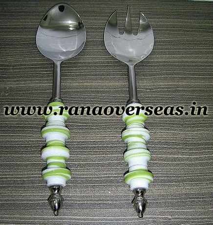 Cutlery Set - Brass Material, Silver Color, Polished Finishing | Indian Professional Style, Durable and Elegant Design