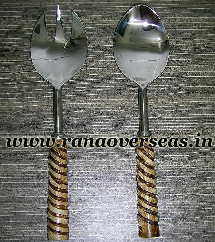 Cutlery Set - Brass Material, Polished Finish | Silver Color, Professional Indian Style
