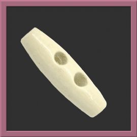 ओवल स्मॉल क्रीम कलर्ड वुडन 2 होल टॉगल