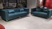 L Shape Blue Sofa Set