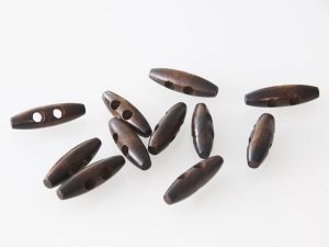 ओवल ब्राउन लार्ज टॉगल बटन