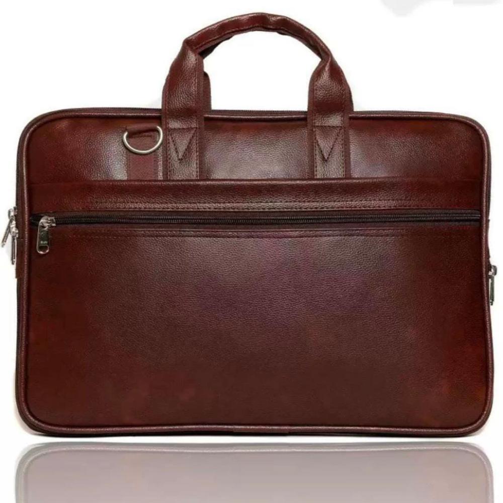 Dark Brown Artificial Leather Bag