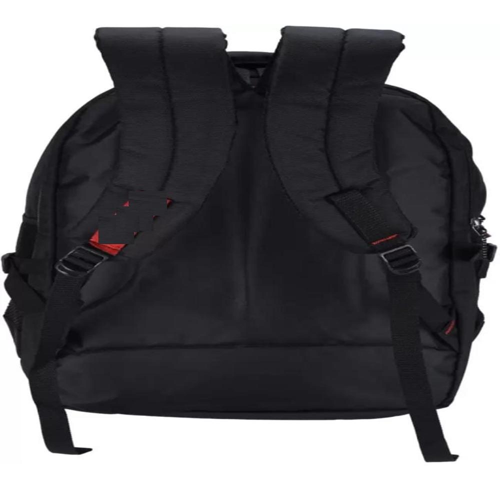 Black Plain Polyester Laptop Backpack