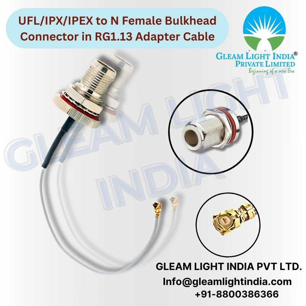 UFL-IPX-IPEX to N Female Bulkhead Connector in RG1.13 Adapter Cable