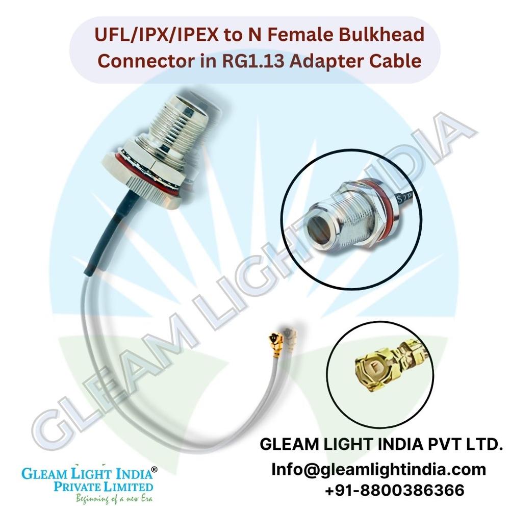 UFL-IPX-IPEX to N Female Bulkhead Connector in RG1.13 Adapter Cable