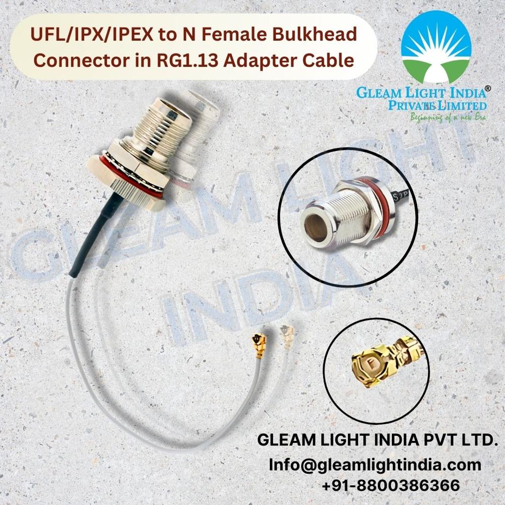 UFL-IPX-IPEX to N Female Bulkhead Connector in RG1.13 Adapter Cable