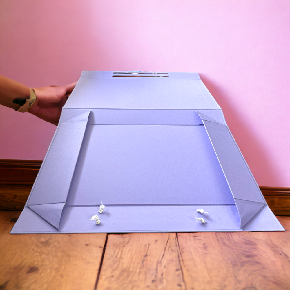 Premium Collapsible Ribbon Rigid Box - Coating Type: Customized