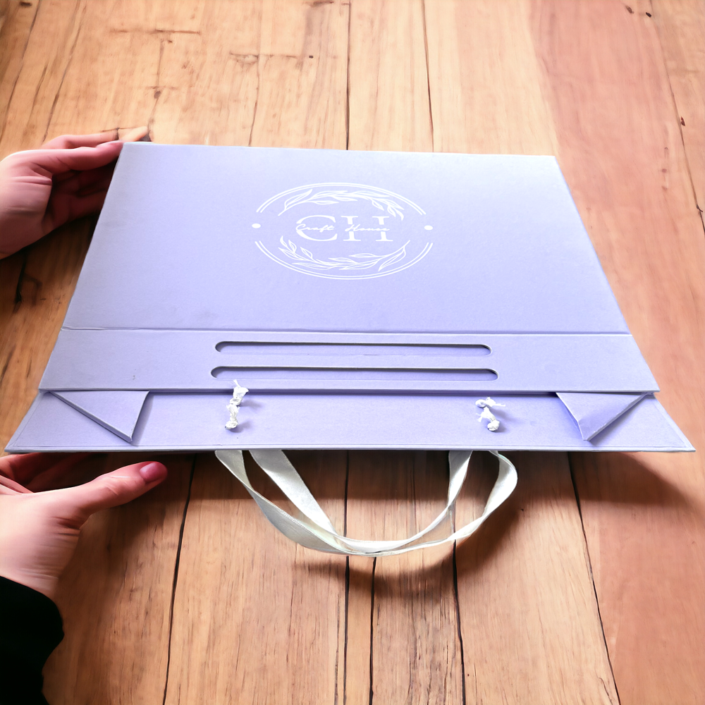Premium Collapsible Ribbon Rigid Box - Coating Type: Customized