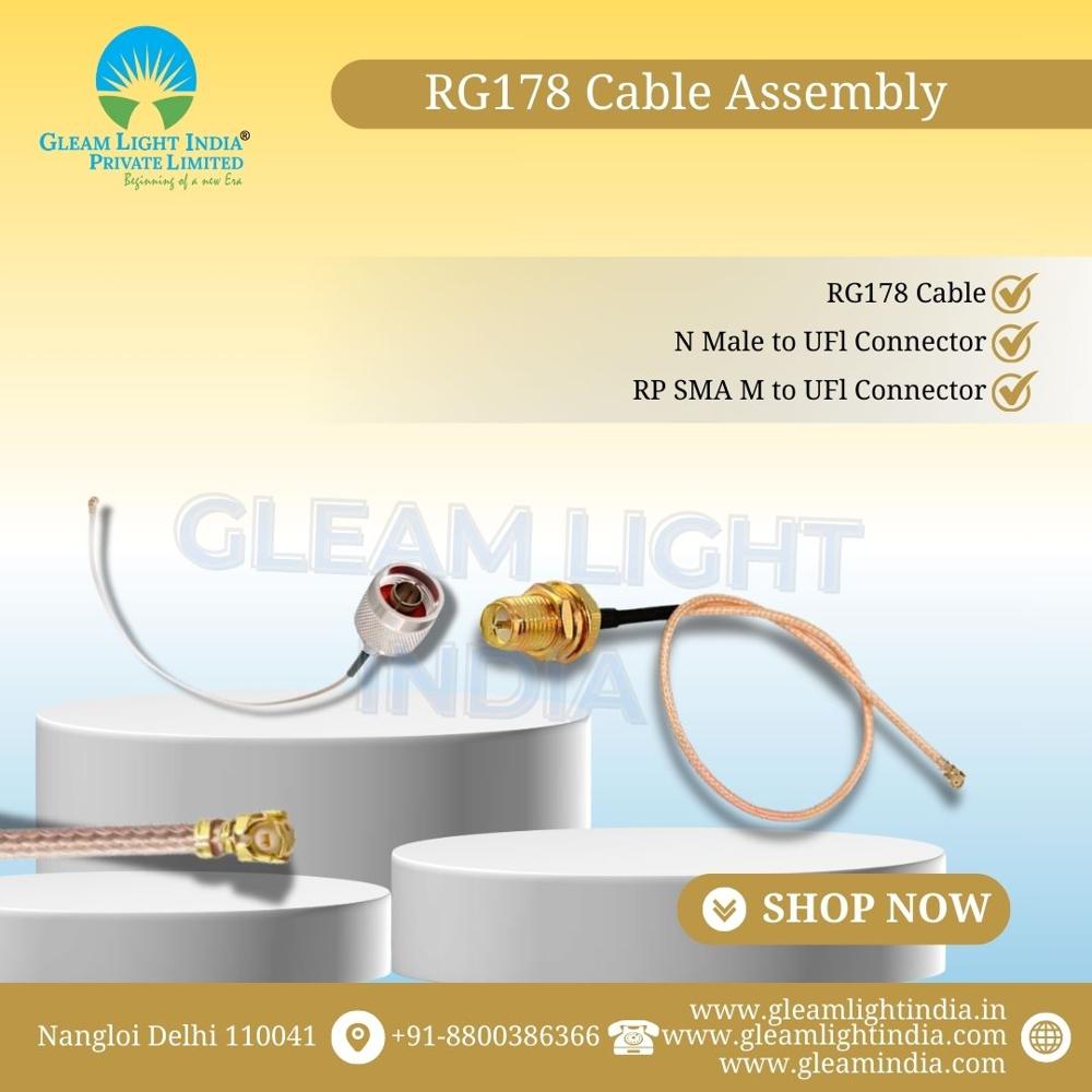 RF Cable Assemblies N Male Crimp Type to UFL in RG178