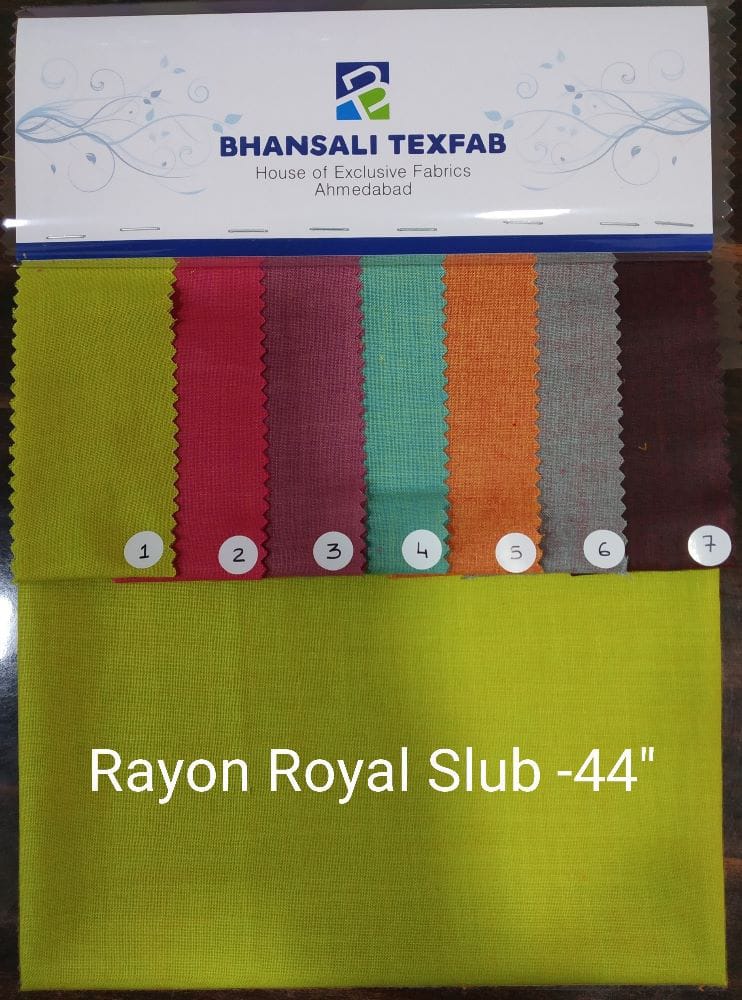 Rayon Slub Plain Fabric