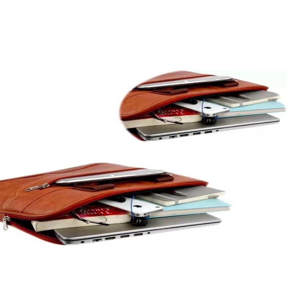 Plain Synthetic Leather Laptop Bag