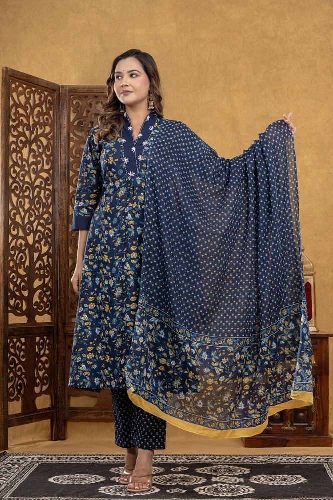 Kurti pant with Dupatta Set