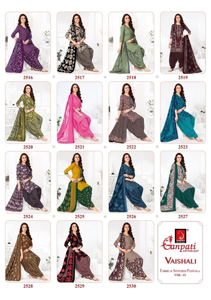 Ganpati Vaishali Vol-11 Patiyala Dress Material