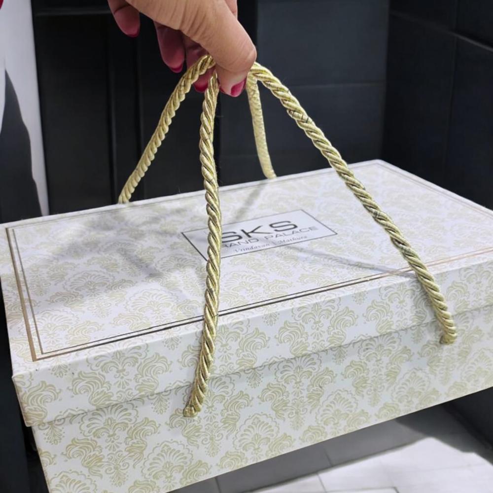 Top Bottom Ribbon Rigid Packaging Box - Coating Type: Customized