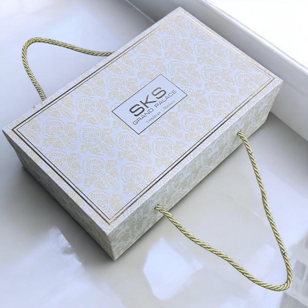 Top Bottom Ribbon Rigid Packaging Box