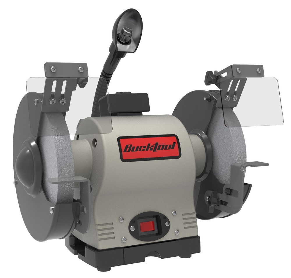 6 Inch Low Speed Bench Grinder - Color: Black