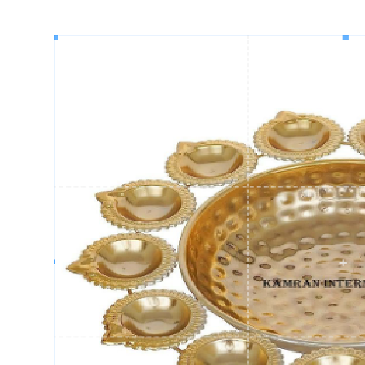 Polished 500 ML Golden Lotus Metal Urli