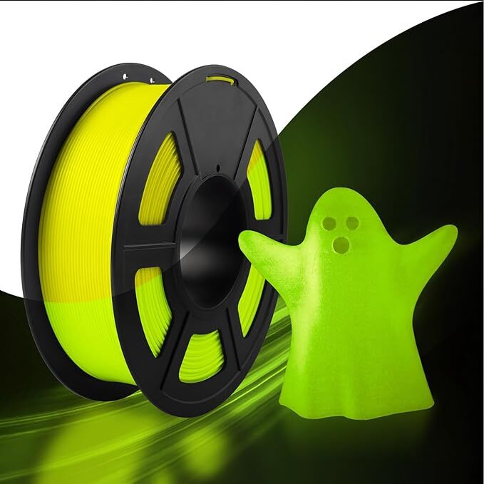 1.75Mm Glow In The Dark Yellow 3D Printer Filament - Feature: Easy To Install